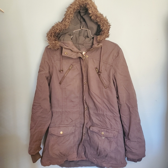 Mossimo Faux Fur Hooded Jacket - Picture 1 of 5